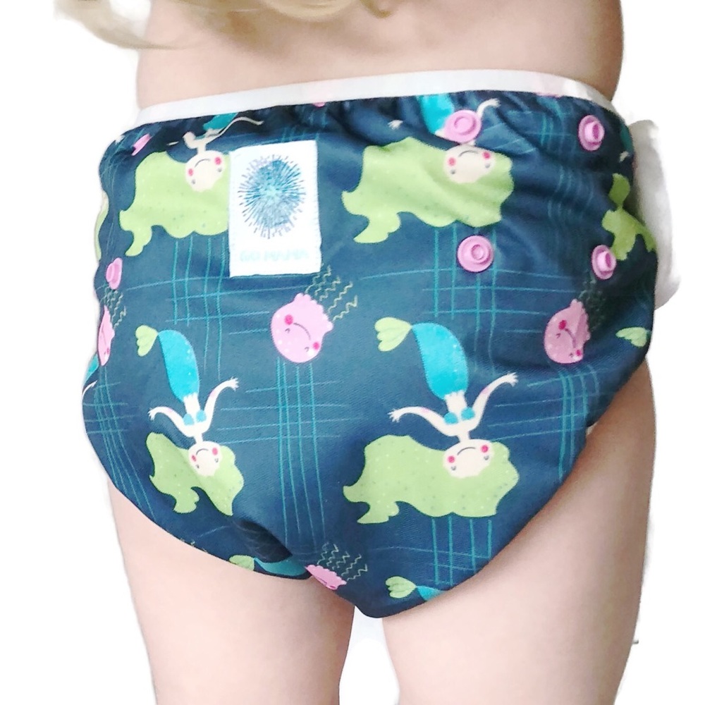 GO MAMA Reusable swim diaper, adjustable NB to 3T